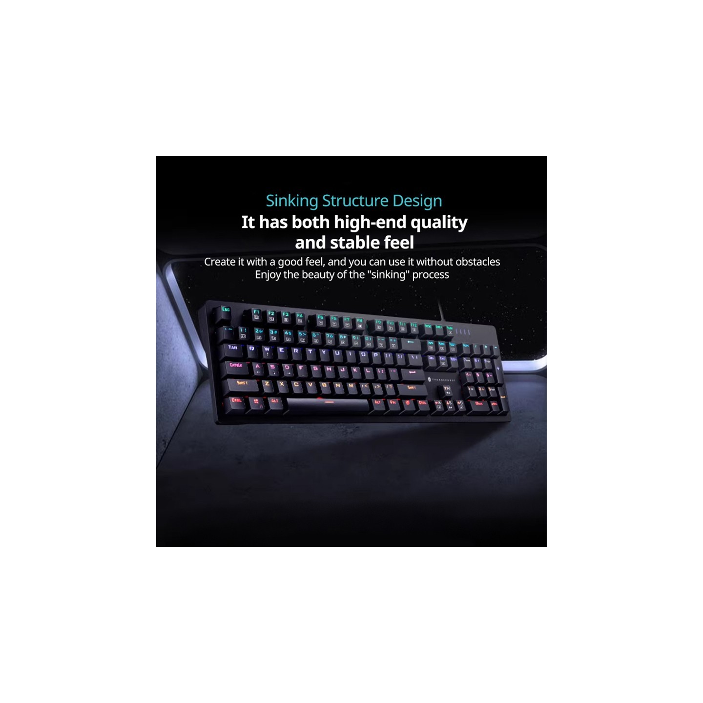 Thunderobot K104 Wired Mechanical Keyboard 104-Key Blue Switch RGB (Boxed) — Buy in Cyprus with Fast Delivery