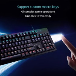Thunderobot K104 Wired Mechanical Keyboard 104-Key Blue Switch RGB (Boxed) — Buy in Cyprus with Fast Delivery