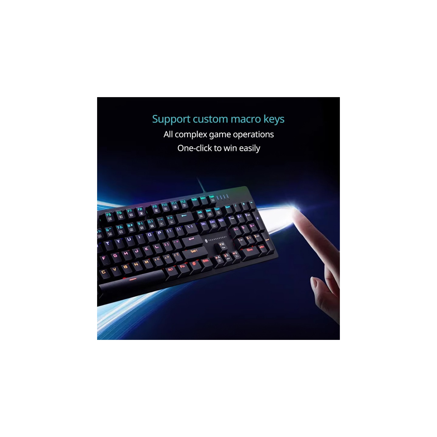 Thunderobot K104 Wired Mechanical Keyboard 104-Key Blue Switch RGB (Boxed) — Buy in Cyprus with Fast Delivery