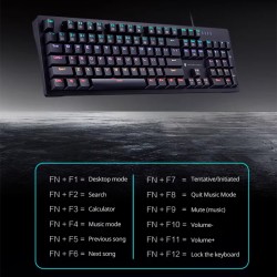 Buy Thunderobot Wired Mechanical Keyboard - K104 - Blue switch Black in Cyprus, Nicosia, Limassol, Larnaka, Pafos