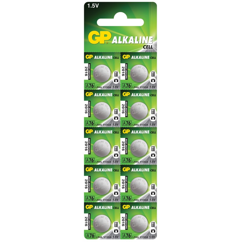 Buy GP Alkaline Button Cell - 656.206UK - 1.5V LR44 10pcs in Cyprus, Nicosia, Limassol, Larnaka, Pafos