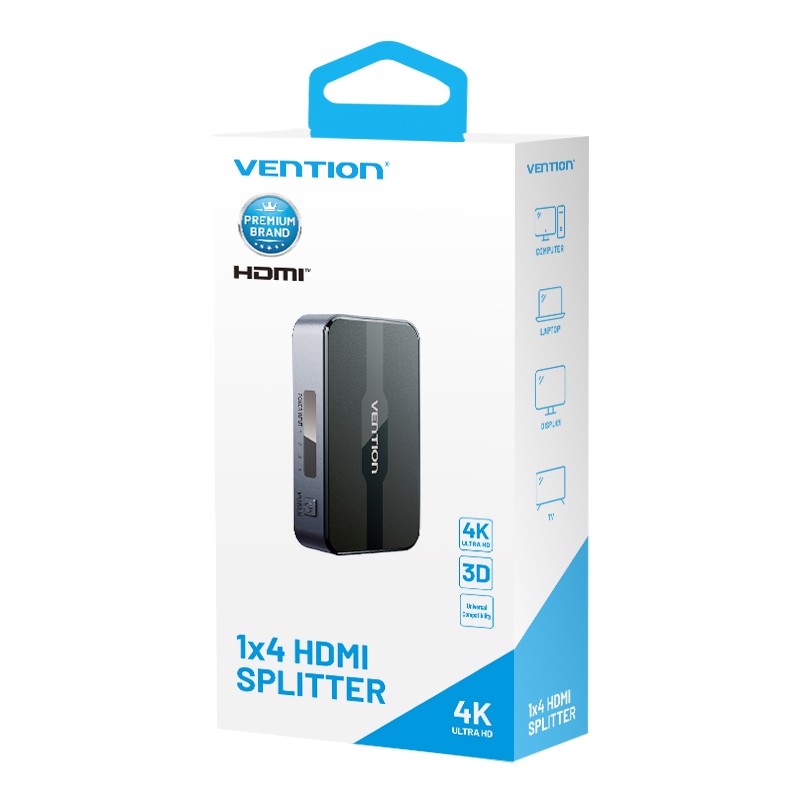 Buy Vention HDMI Splitter - A12B0-EU - 4-Port 4K in Cyprus, Nicosia, Limassol, Larnaka, Pafos