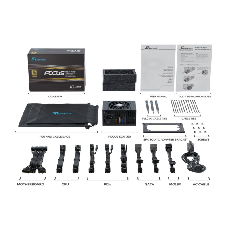 Buy Seasonic FOCUS SGX-750 - 750W SFX PSU (ATX 2.4 Compatible) - 80 PLUS Gold, F... in Cyprus, Nicosia, Limassol, Larnaka, Pafos