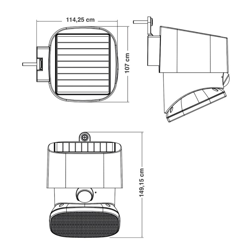 Buy GBC DOGI STENO Solar LED Wall Light - with Battery and PIR Sensor in Cyprus, Nicosia, Limassol, Larnaka, Pafos