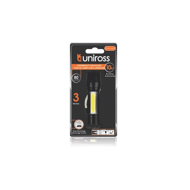 Buy Uniross Pocket Light - ULFL013 - USB Rechargeable, 80 Lumens in Cyprus, Nicosia, Limassol, Larnaka, Pafos