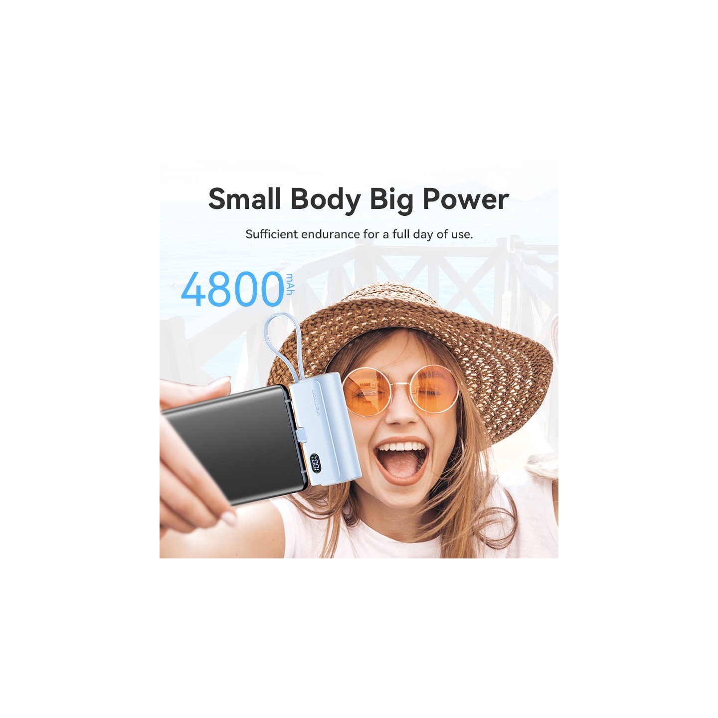 Vention Powerbank - FHQB0 - 4800mAh 22.5W Foldable USB-C Black — Buy in Cyprus with Fast Delivery