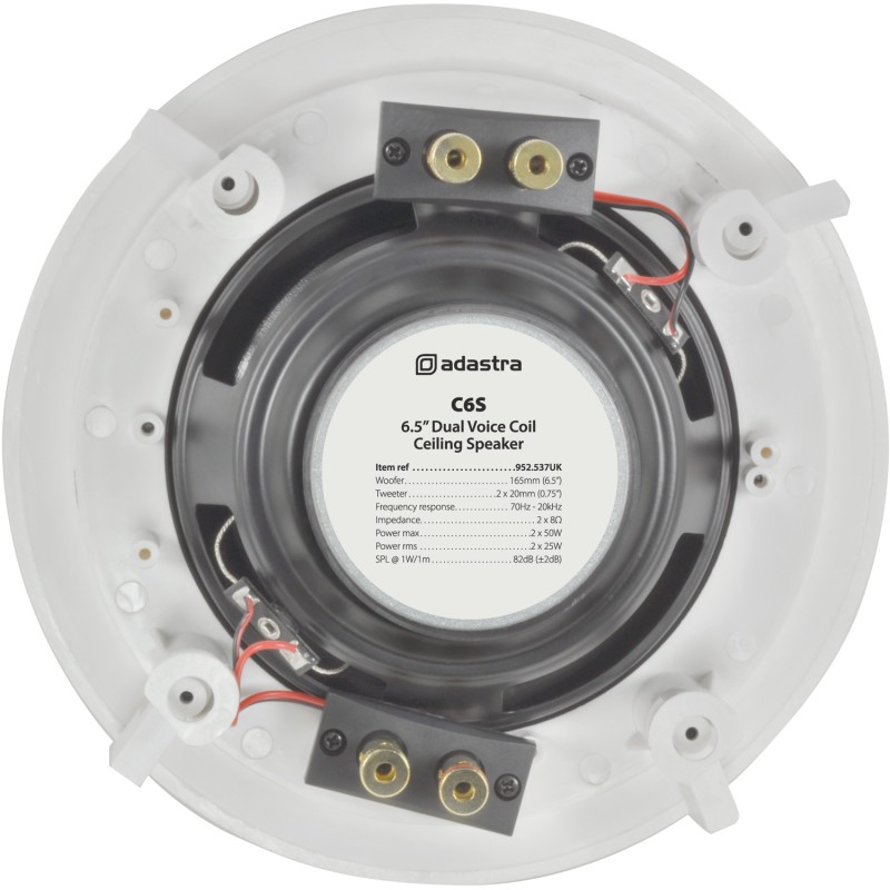 Buy Adastra C6S 6.5'' Dual Voice Coil Stereo Ceiling Speaker - 952.537UK - (single) in Cyprus, Nicosia, Limassol, Larnaka, Pafos