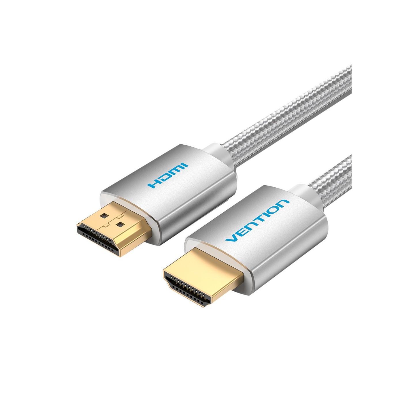 Vention HDMI Cable - AABIH - HDMI Cable 2.0 4K60Hz Braided 2.0m Silver — Buy in Cyprus with Fast Delivery