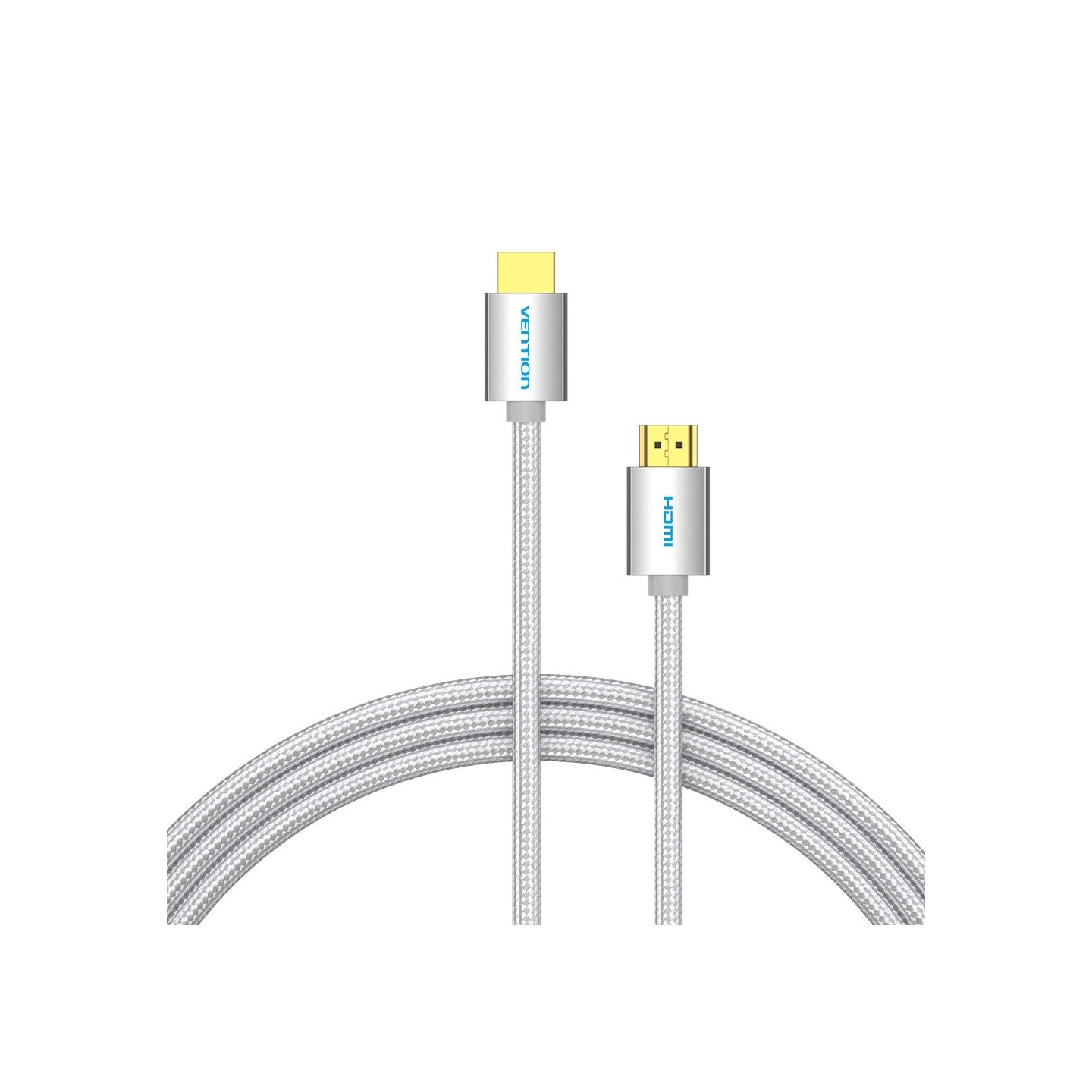 Vention HDMI Cable - AABIH - HDMI Cable 2.0 4K60Hz Braided 2.0m Silver — Buy in Cyprus with Fast Delivery