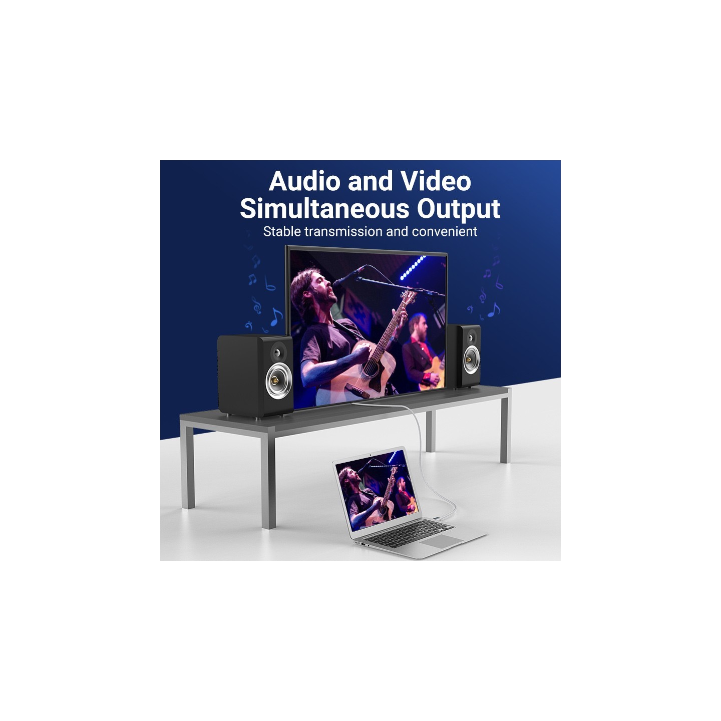 Vention HDMI Cable - AABIH - HDMI Cable 2.0 4K60Hz Braided 2.0m Silver — Buy in Cyprus with Fast Delivery