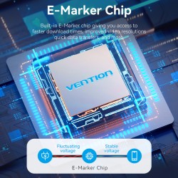 Vention TAVHF USB-C 4.0 M-M 1.0m Braided Aluminium Gray (Boxed) — Buy in Cyprus with Fast Delivery