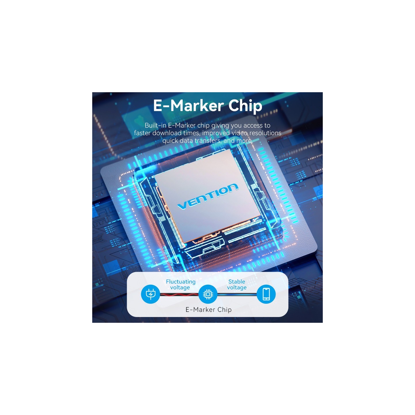 Vention TAVHF USB-C 4.0 M-M 1.0m Braided Aluminium Gray (Boxed) — Buy in Cyprus with Fast Delivery