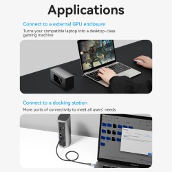 Vention TAVHF USB-C 4.0 M-M 1.0m Braided Aluminium Gray (Boxed) — Buy in Cyprus with Fast Delivery