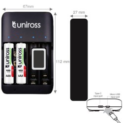 Buy Uniross USB Charger - UCU009 - AA AAA 9V in Cyprus, Nicosia, Limassol, Larnaka, Pafos