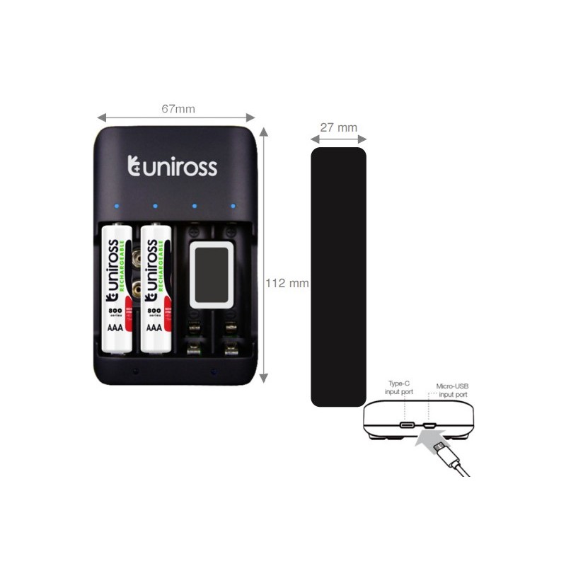 Buy Uniross USB Charger - UCU009 - AA AAA 9V in Cyprus, Nicosia, Limassol, Larnaka, Pafos