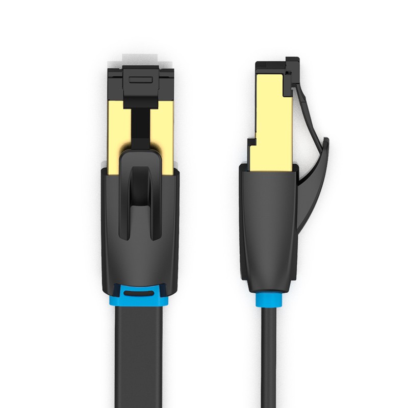 Buy Vention Network Cable - IKCBJ - Cat8 SFTP Flat 5.0m Black in Cyprus, Nicosia, Limassol, Larnaka, Pafos