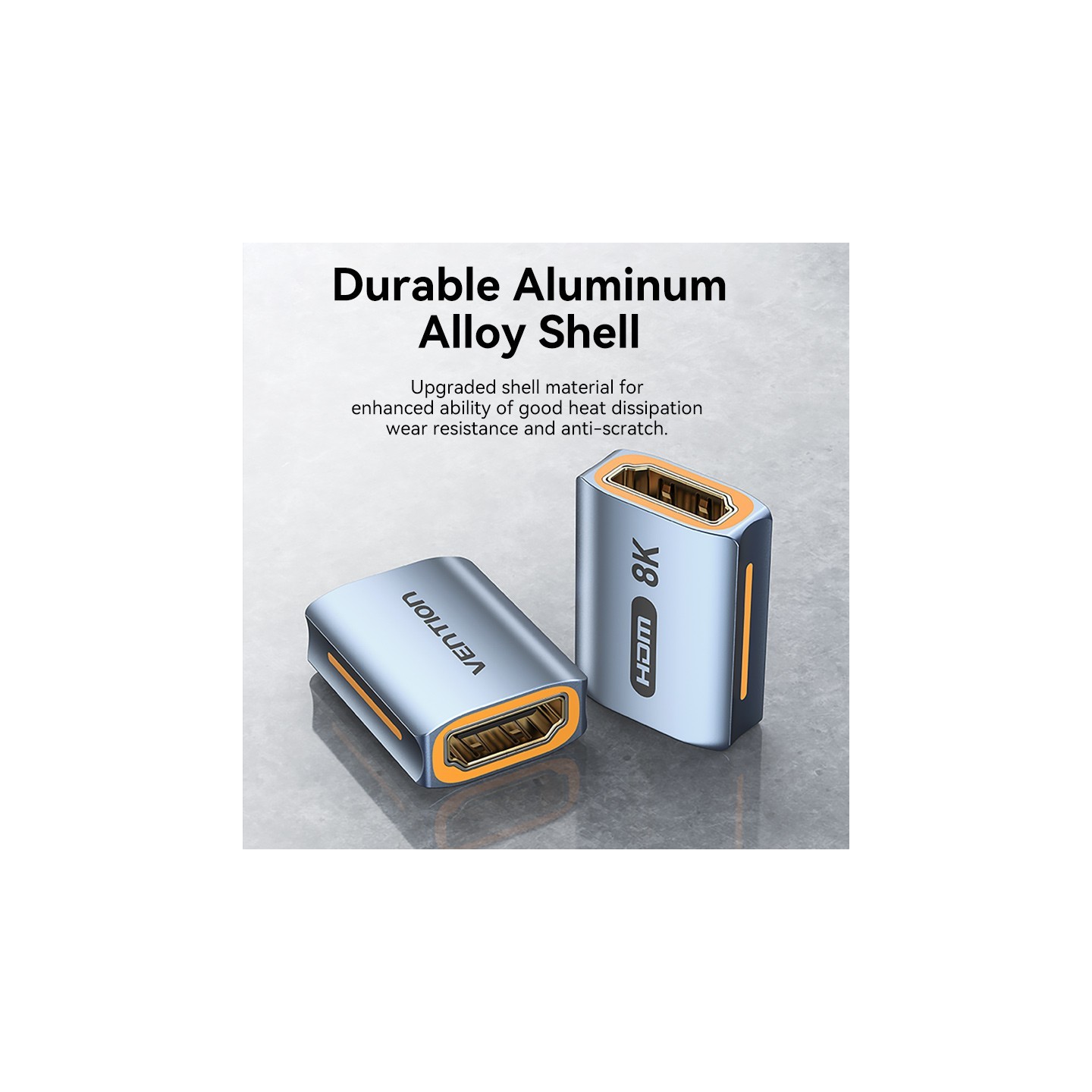 Vention HDMI Coupler - AIUH0 - Female-Female v2.1 8K Metal — Buy in Cyprus with Fast Delivery