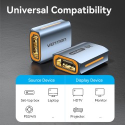 Buy Vention HDMI Coupler - AIUH0 - Female-Female v2.1 8K Metal in Cyprus, Nicosia, Limassol, Larnaka, Pafos
