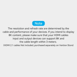 Buy Vention HDMI Coupler - AIUH0 - Female-Female v2.1 8K Metal in Cyprus, Nicosia, Limassol, Larnaka, Pafos