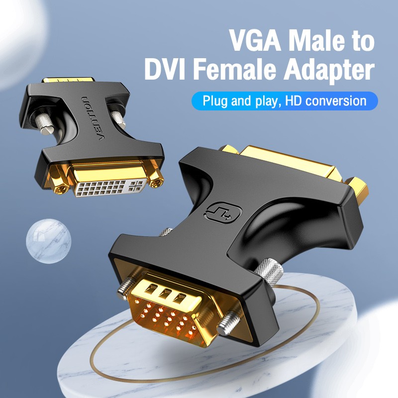 Buy Vention VGA Adaptor Male to DVI Female - DDDB0 - 24+5 in Cyprus, Nicosia, Limassol, Larnaka, Pafos