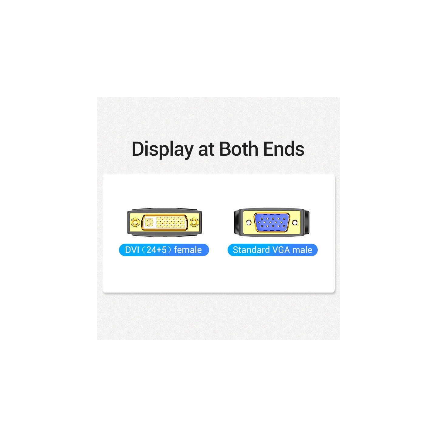 Vention VGA Adaptor Male to DVI Female - DDDB0 - 24+5 — Buy in Cyprus with Fast Delivery