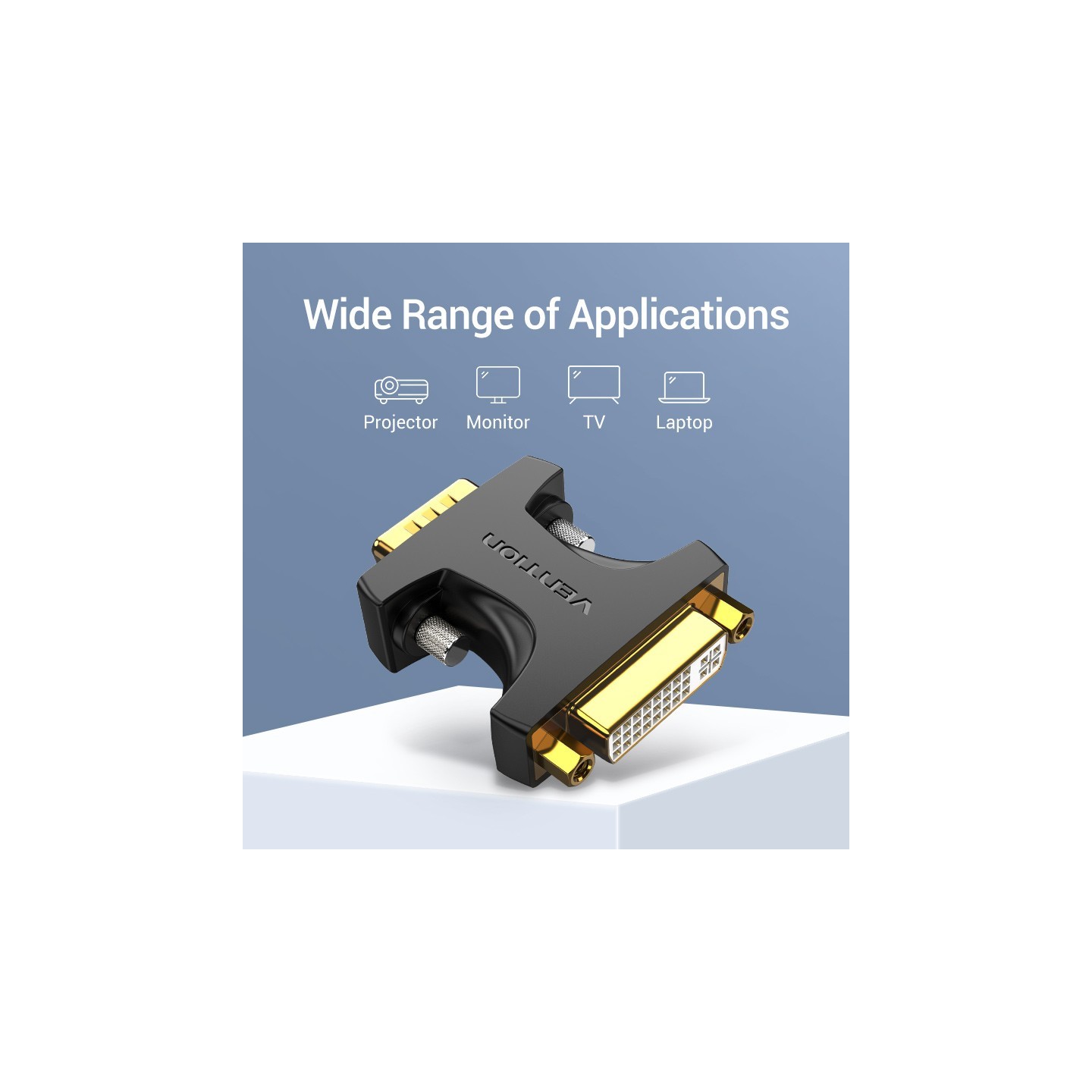 Vention VGA Adaptor Male to DVI Female - DDDB0 - 24+5 — Buy in Cyprus with Fast Delivery