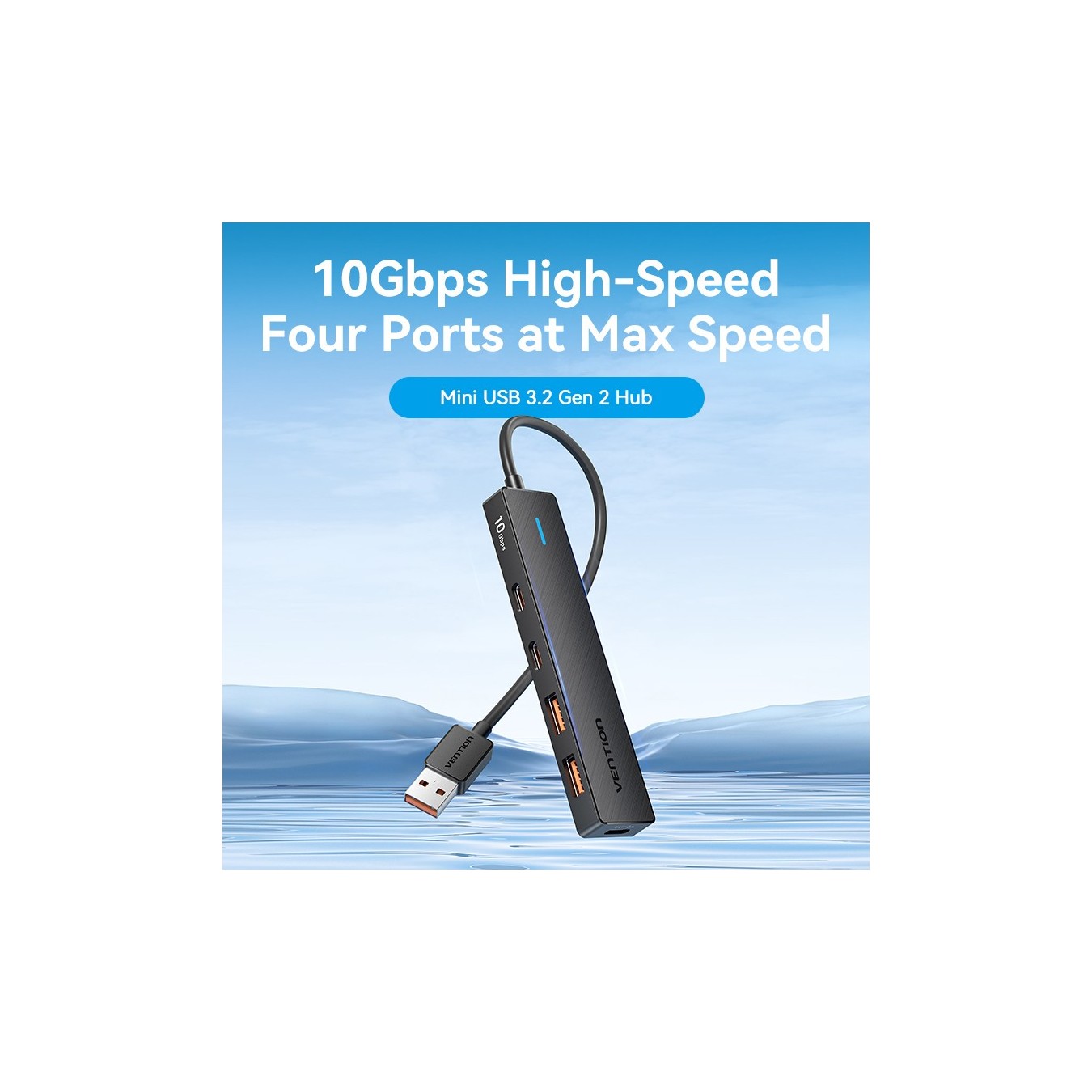 Vention CHSBB 5-in-1 USB Hub – 10Gbps 2x USB-A 2x USB-C | Armenius Store