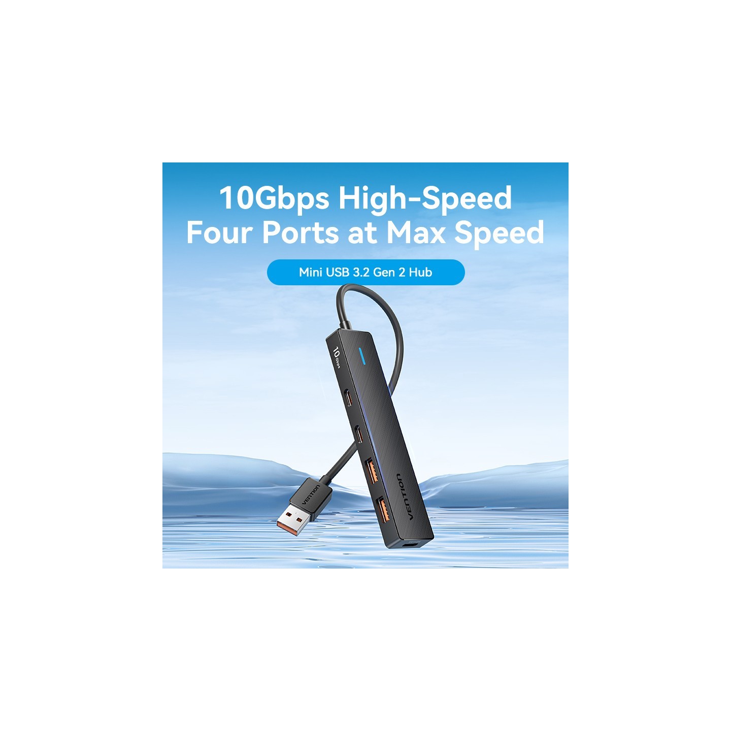 Vention IT HUB - CHSBB - USB-A 2xA 2xC 3.2 Gen2 + USBC Power Port — Buy in Cyprus with Fast Delivery