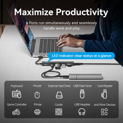 Vention CHSBB USB 3.2 Gen2 Hub 10Gbps 2xA 2xC + Power Port — Armenius Store Cyprus