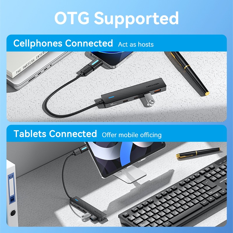 Buy Vention IT HUB - CHSBB - USB-A 2xA 2xC 3.2 Gen2 + USBC Power Port in Cyprus, Nicosia, Limassol, Larnaka, Pafos