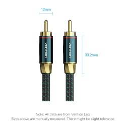 Buy Vention AUDIO Digital Coaxial RCA Cable - BCTGJ - 5.0m in Cyprus, Nicosia, Limassol, Larnaka, Pafos