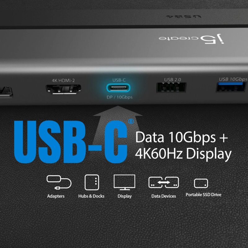 Buy j5create Docking Station - JCD554 - USB-C 12-in-1 Triple Display 4K MST MacB... in Cyprus, Nicosia, Limassol, Larnaka, Pafos