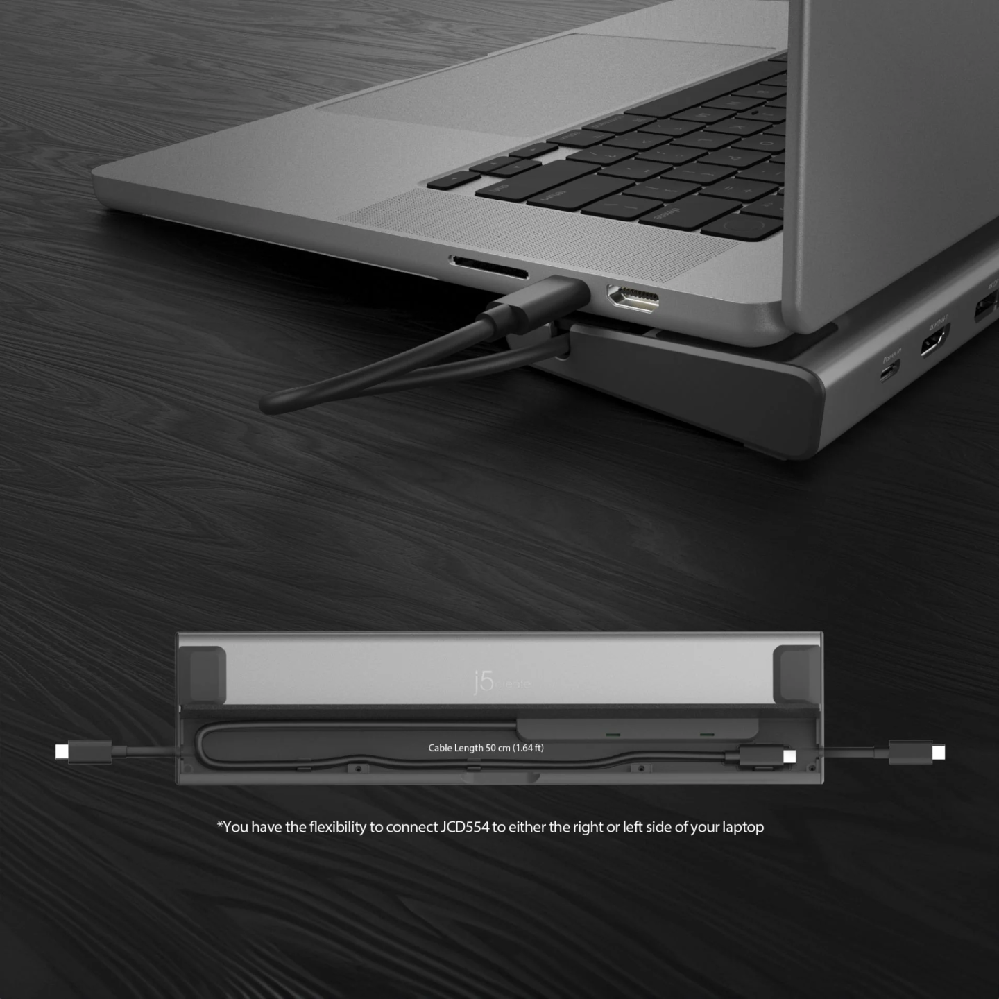 j5create Docking Station - JCD554 - USB-C 12-in-1 Triple Display 4K MST MacBookM3 HDMI DP USB-C RJ45 SD Audio PD