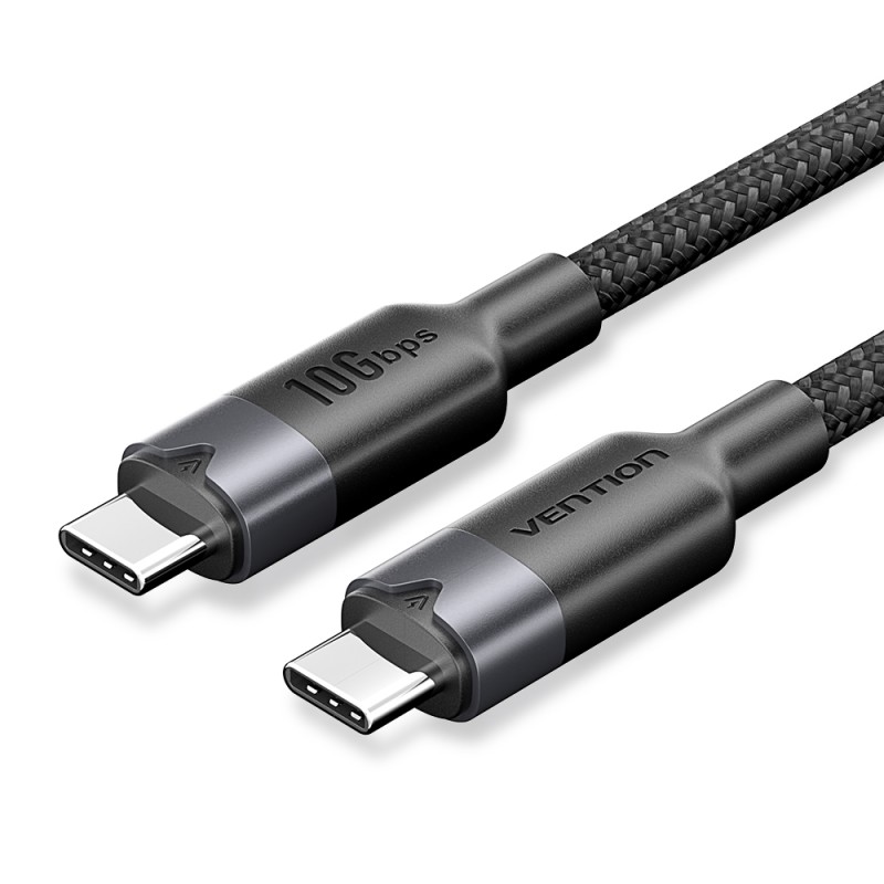 Buy Vention IT Cable - TRGBF - USB-C 3.2 Gen2 M-M 1.0m Braided Aluminum Black in Cyprus, Nicosia, Limassol, Larnaka, Pafos