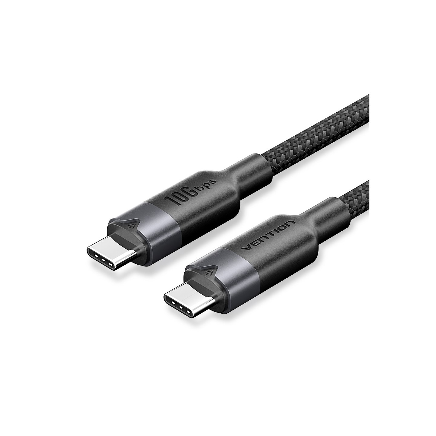 Vention IT Cable - TRGBF - USB-C 3.2 Gen2 M-M 1.0m Braided Aluminum Black — Buy in Cyprus with Fast Delivery