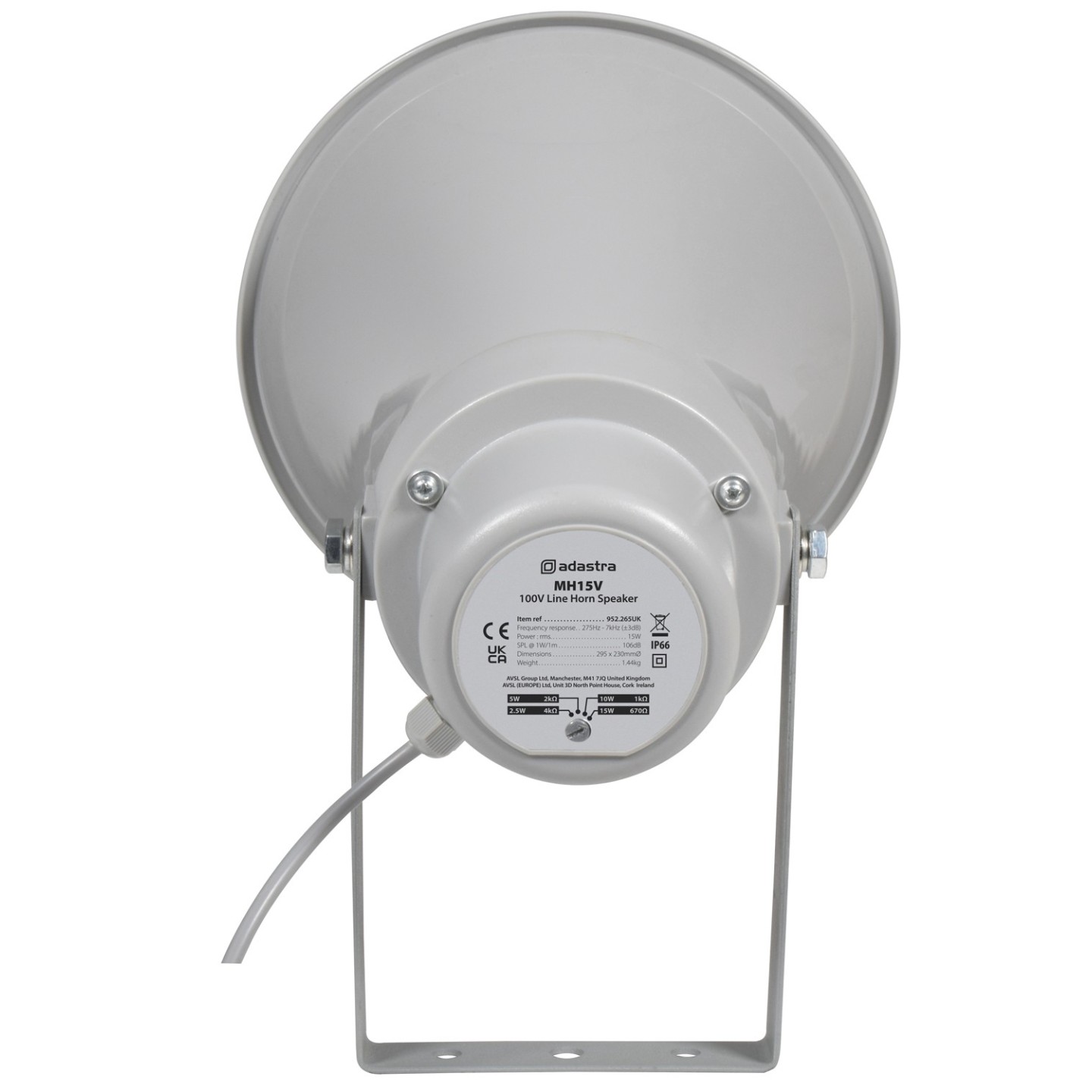 Adastra Outdoor Horn Speaker - MH15V - 100V Outdoor Horn Speaker 15W 952.265UK — Buy in Cyprus with Fast Delivery