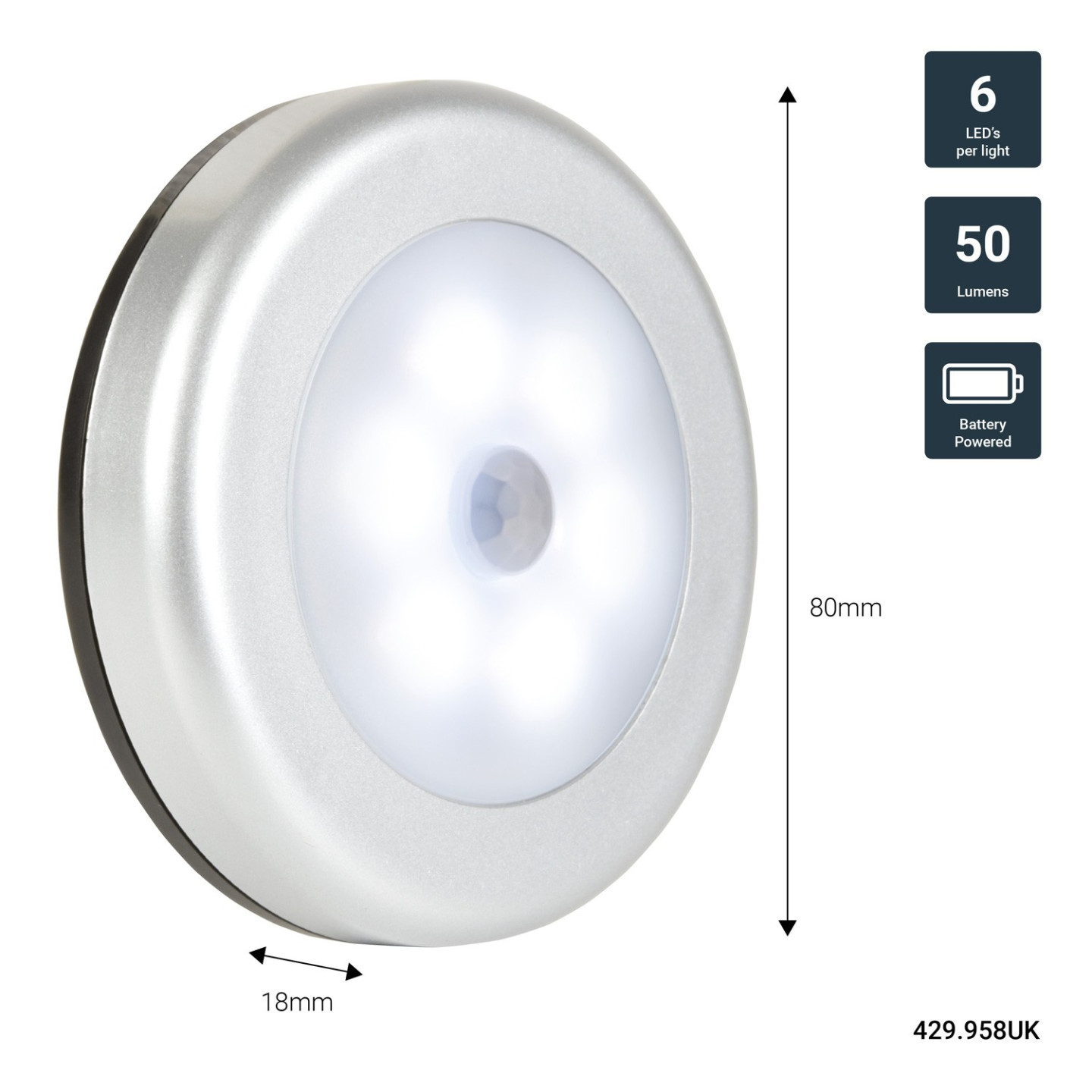 Mercury SENSOR-L - 429.958UK - 6 LED Motion Sensor Light — Buy in Cyprus with Fast Delivery