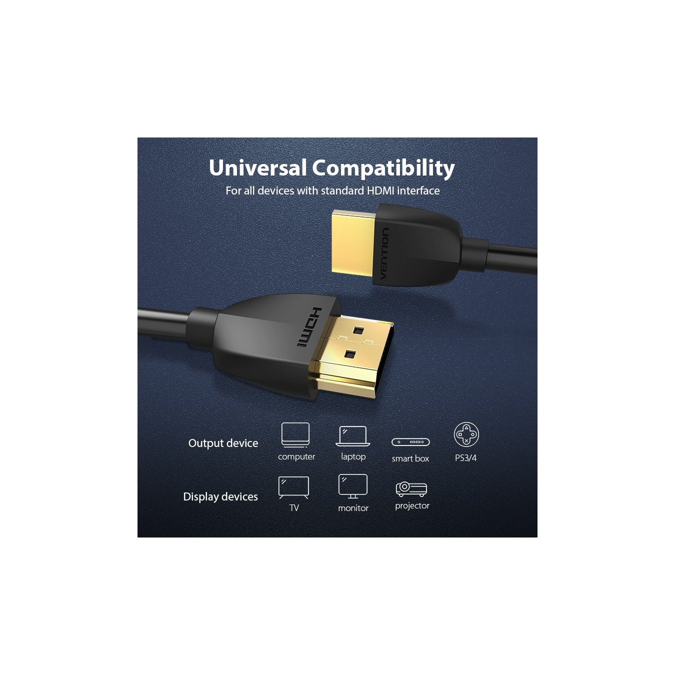 Vention AAIBI HDMI Cable - Ultra Thin 4K@60Hz 3m | Armenius Store