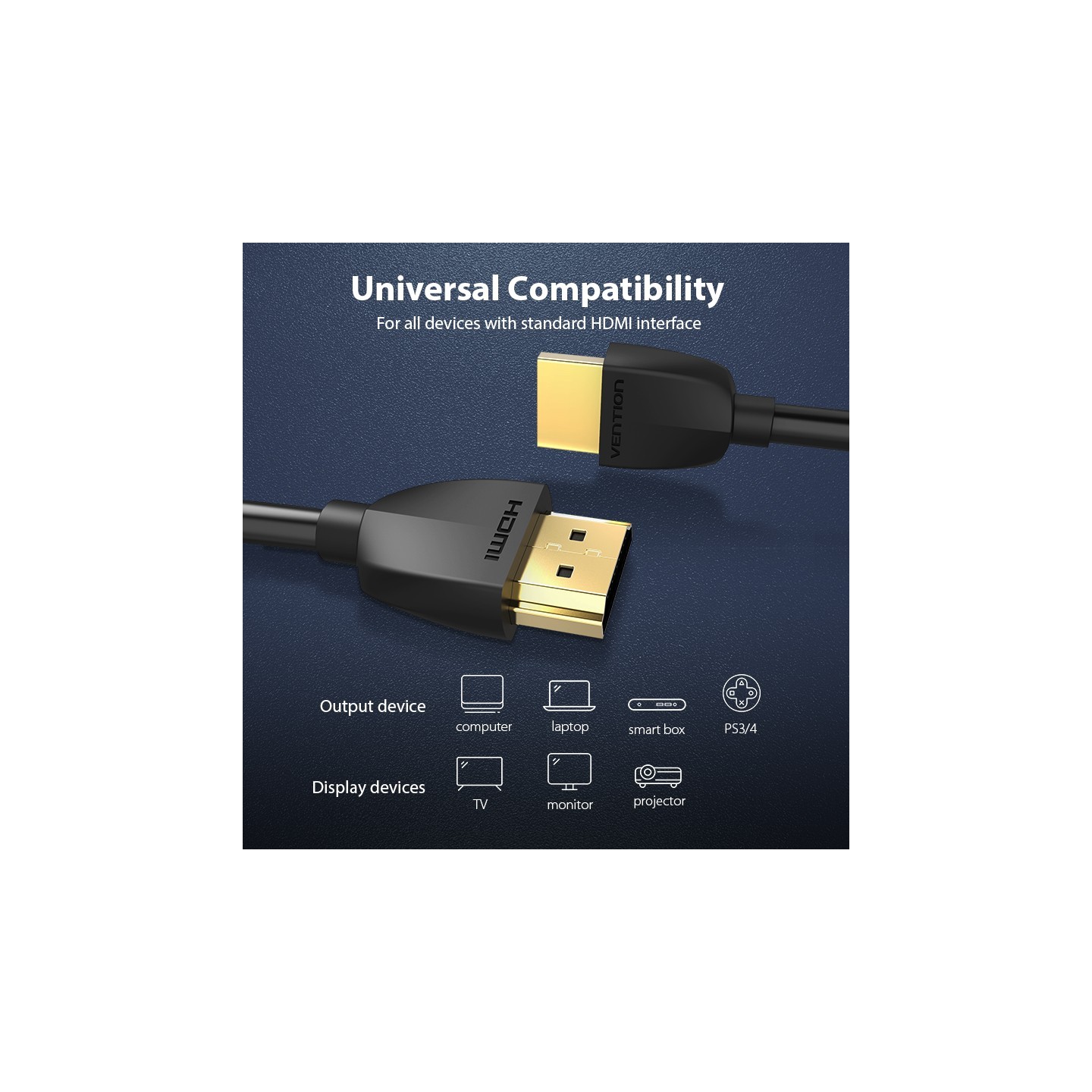 Vention HDMI Cable - AAIBI - Ultra Thin, 3.0m — Buy in Cyprus with Fast Delivery