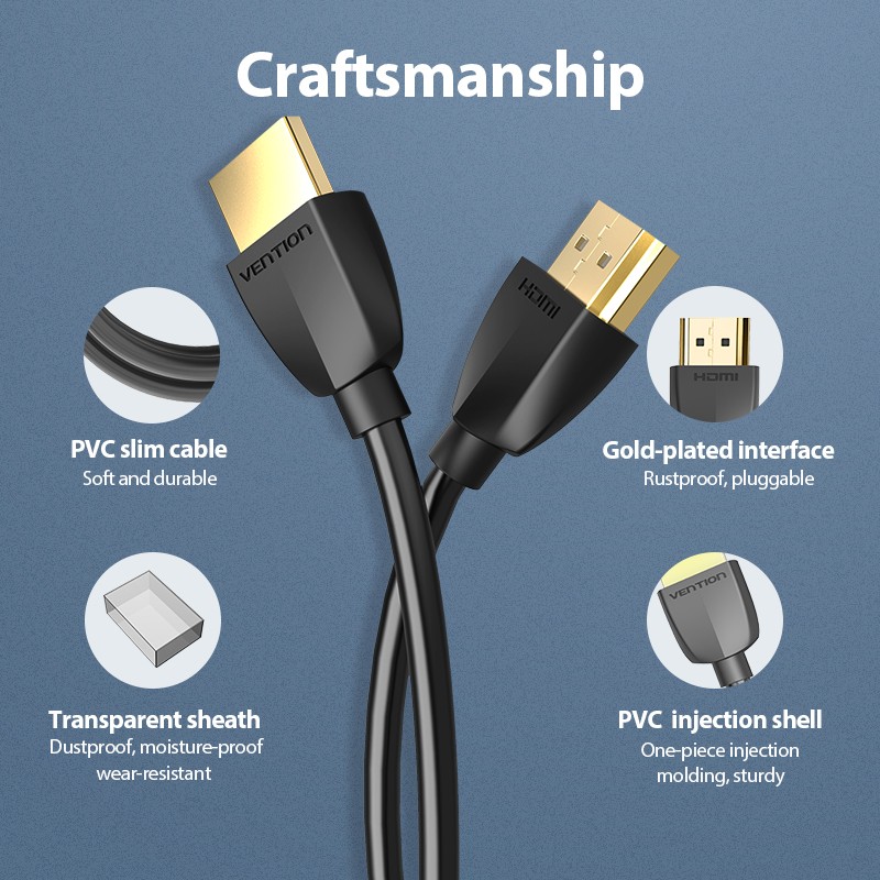 Buy Vention HDMI Cable - AAIBI - Ultra Thin, 3.0m in Cyprus, Nicosia, Limassol, Larnaka, Pafos