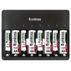 Buy Uniross 8 Bay Rapid USB Charger - UCU006 - AA AAA in Cyprus, Nicosia, Limassol, Larnaka, Pafos