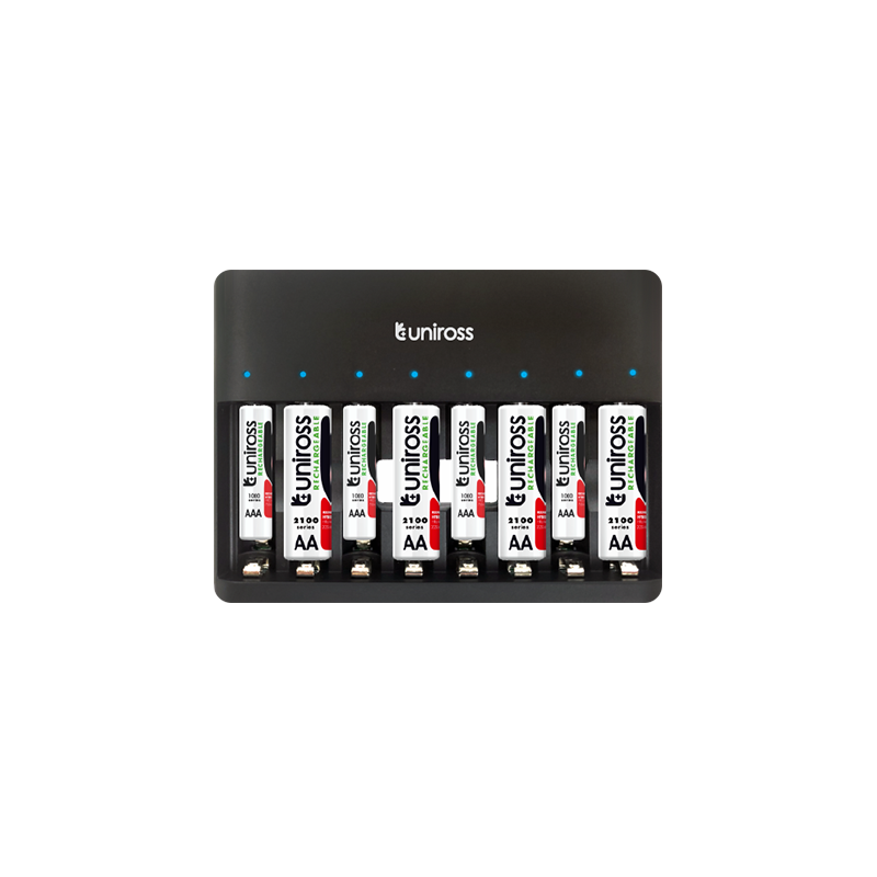 Buy Uniross 8 Bay Rapid USB Charger - UCU006 - AA AAA in Cyprus, Nicosia, Limassol, Larnaka, Pafos