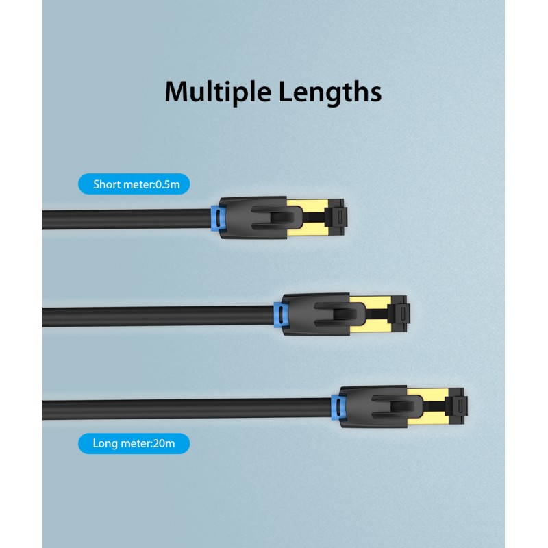 Buy Vention Network Cable - IKABJ - CAT8 SFTP 5.0m Black in Cyprus, Nicosia, Limassol, Larnaka, Pafos