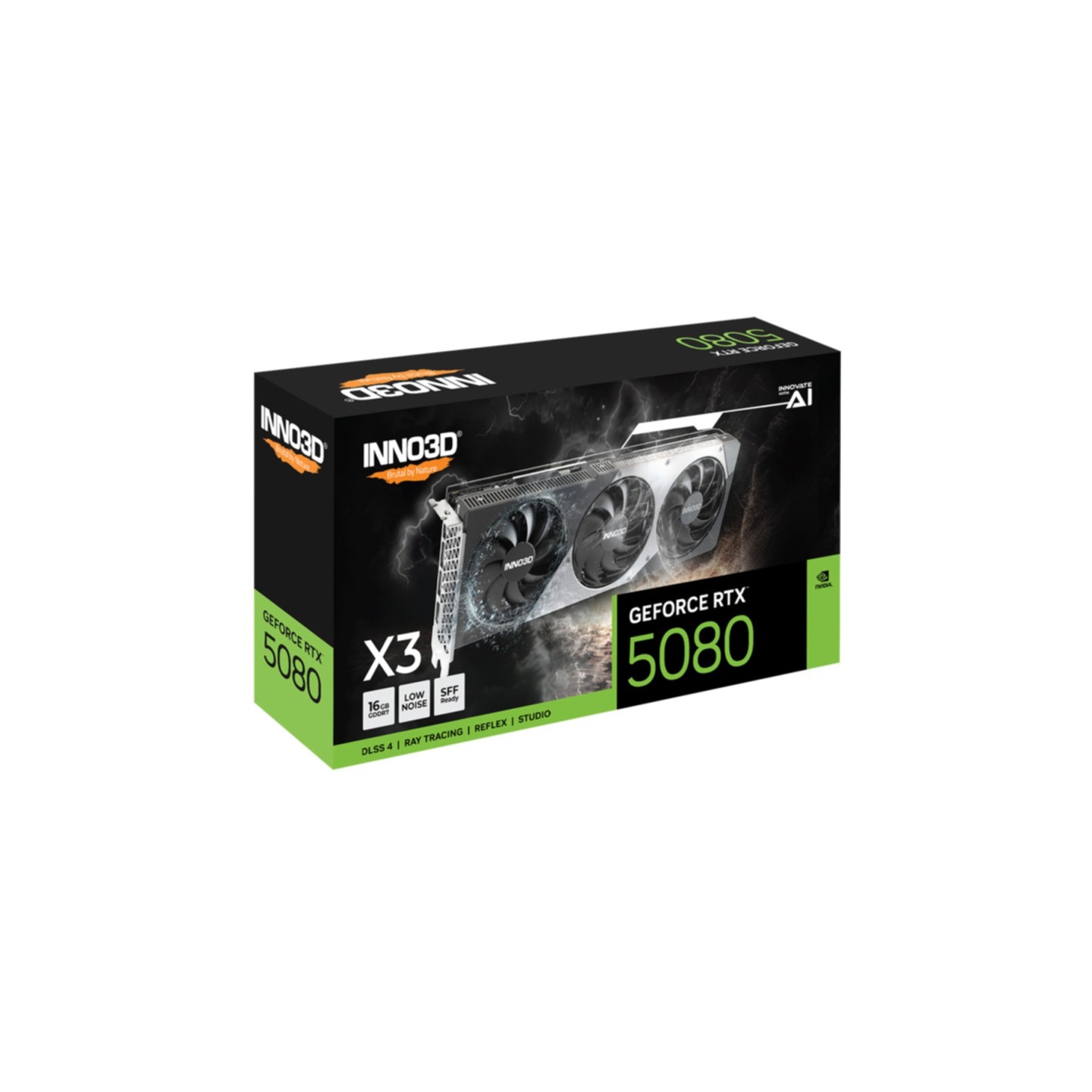 INNO3D GeForce RTX 5080 X3 16GB GDDR7 2617 MHz Triple-Fan (Boxed) — Buy in Cyprus with Fast Delivery
