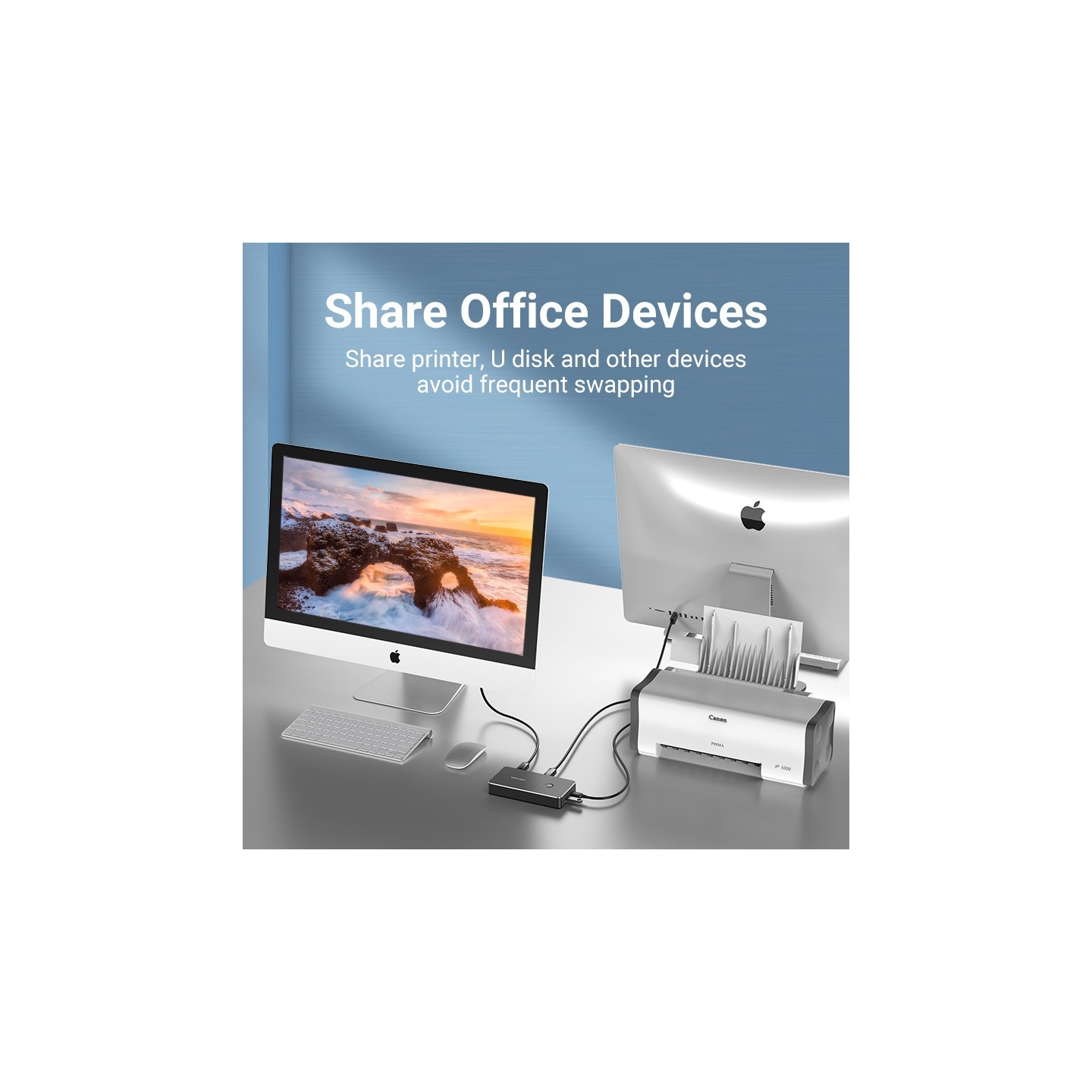 Vention KVM VGA Switch - DBEB0 - 2-Port 4K — Buy in Cyprus with Fast Delivery