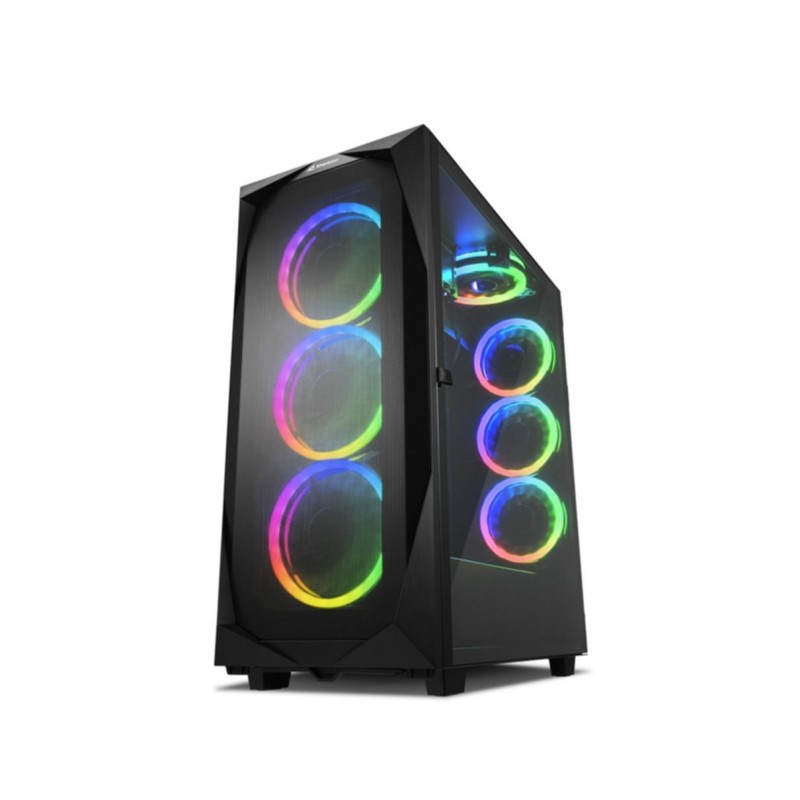 Buy Sharkoon REV300 - ATX Gaming Case - Tempered Glass, Mesh Front, 7 PWM ARGB F... in Cyprus, Nicosia, Limassol, Larnaka, Pafos