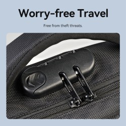 Buy Vention Backpack - KRKB0 - 15.6'' Water-Repellent USB Charge & Lock Black in Cyprus, Nicosia, Limassol, Larnaka, Pafos