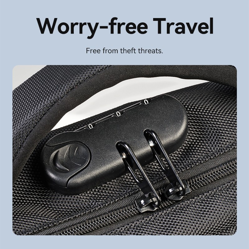 Buy Vention Backpack - KRKB0 - 15.6'' Water-Repellent USB Charge & Lock Black in Cyprus, Nicosia, Limassol, Larnaka, Pafos