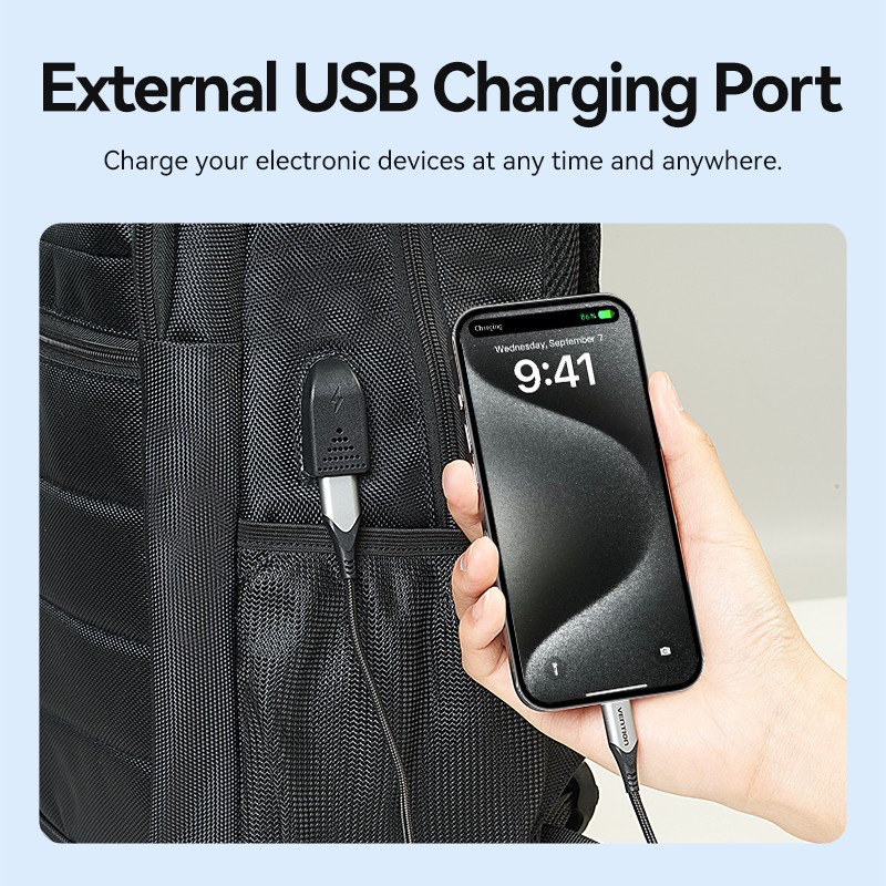 Buy Vention Backpack - KRKB0 - 15.6'' Water-Repellent USB Charge & Lock Black in Cyprus, Nicosia, Limassol, Larnaka, Pafos