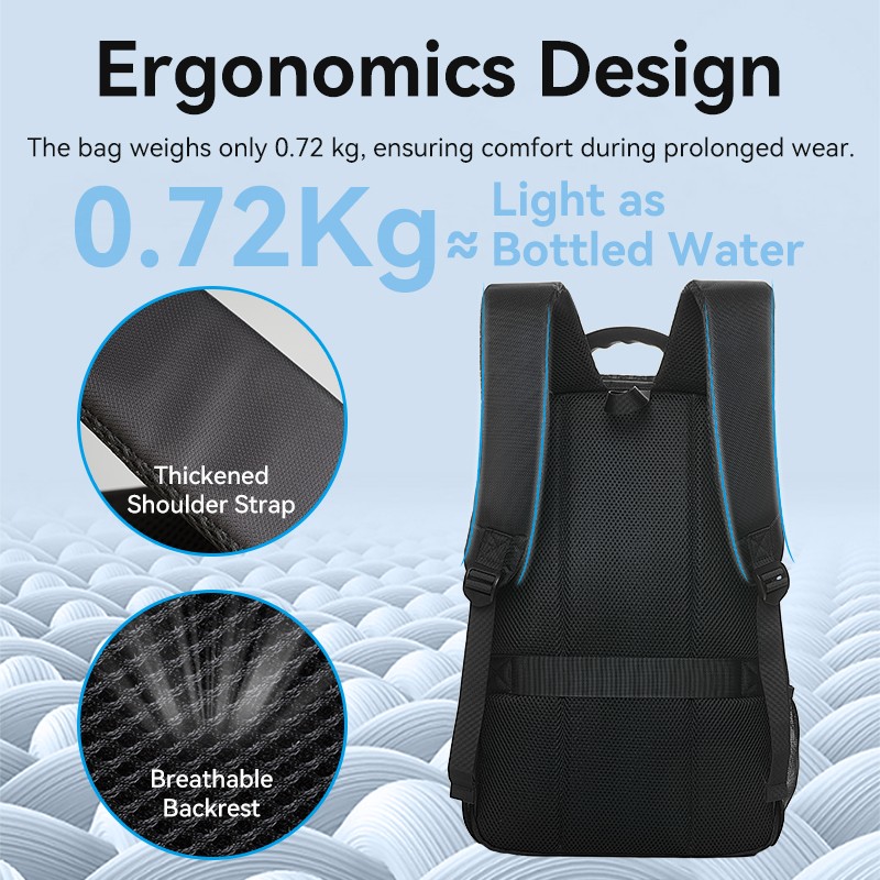 Buy Vention Backpack - KRKB0 - 15.6'' Water-Repellent USB Charge & Lock Black in Cyprus, Nicosia, Limassol, Larnaka, Pafos